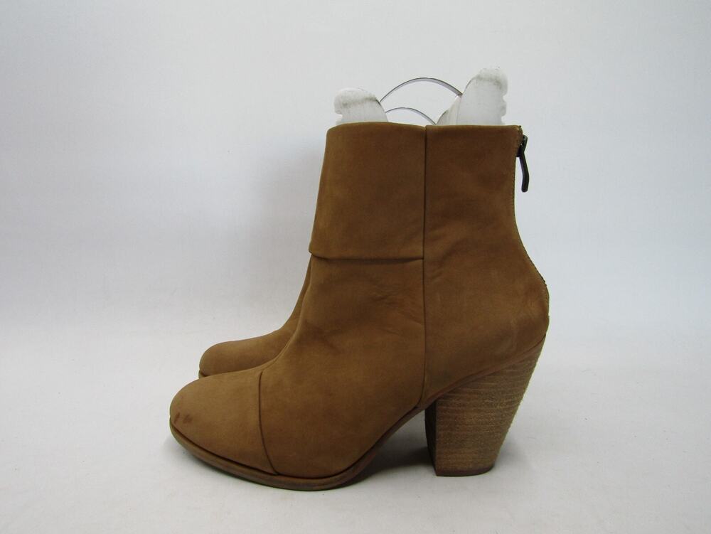 Vince Camuto Womens Size 9 M Brown Leather Zip Ankle Fashion Boots Bootie